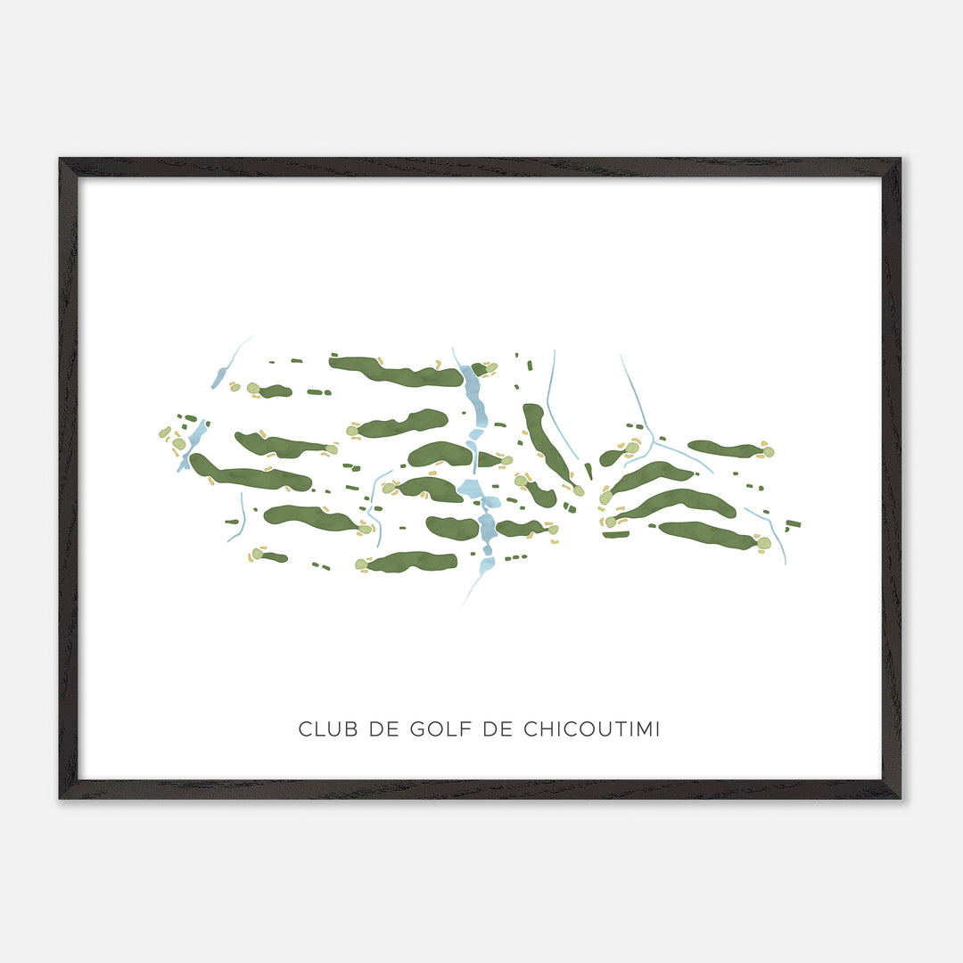 Print of Club De Golf De Chicoutimi Modern Map
