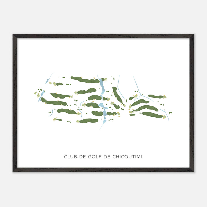 Print of Club De Golf De Chicoutimi Modern Map