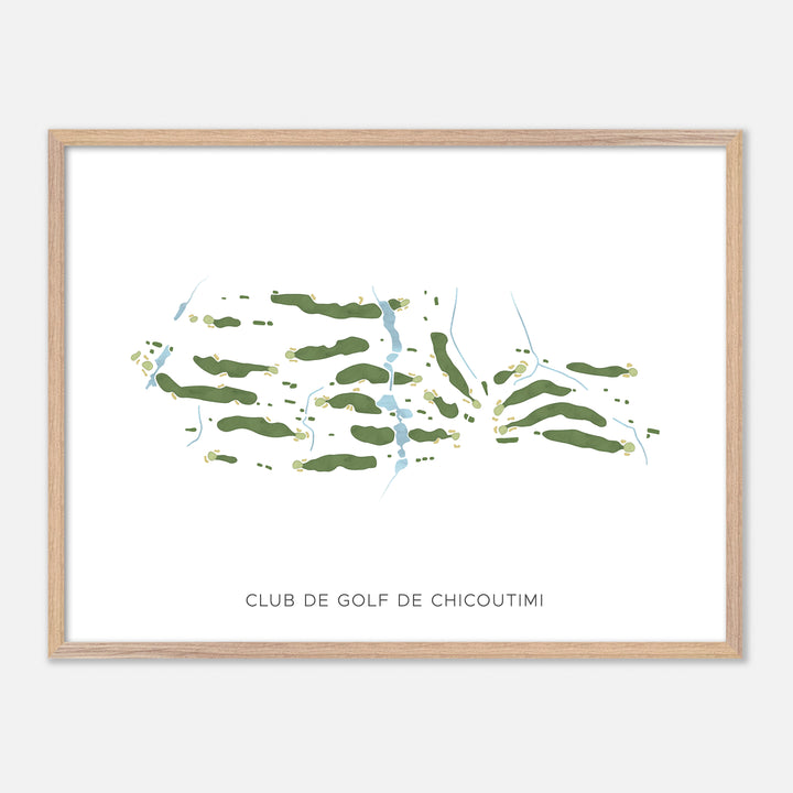 Print of Club De Golf De Chicoutimi Modern Map