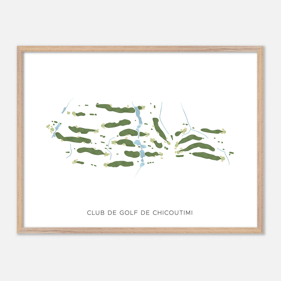 Print of Club De Golf De Chicoutimi Modern Map