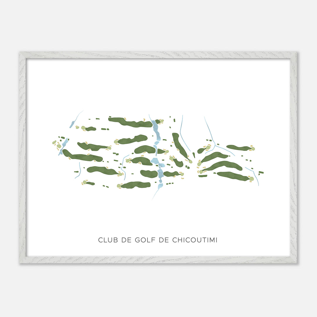 Print of Club De Golf De Chicoutimi Modern Map