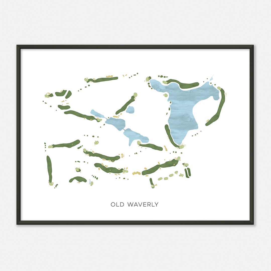 Print of Old Waverly Modern Map