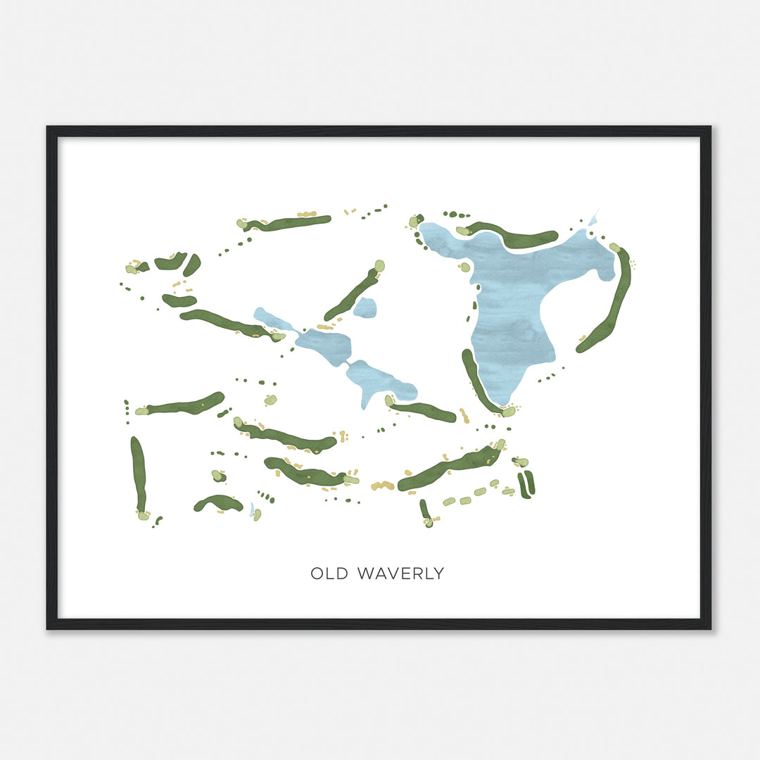 Print of Old Waverly Modern Map