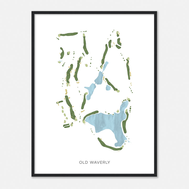 Print of Old Waverly Modern Map