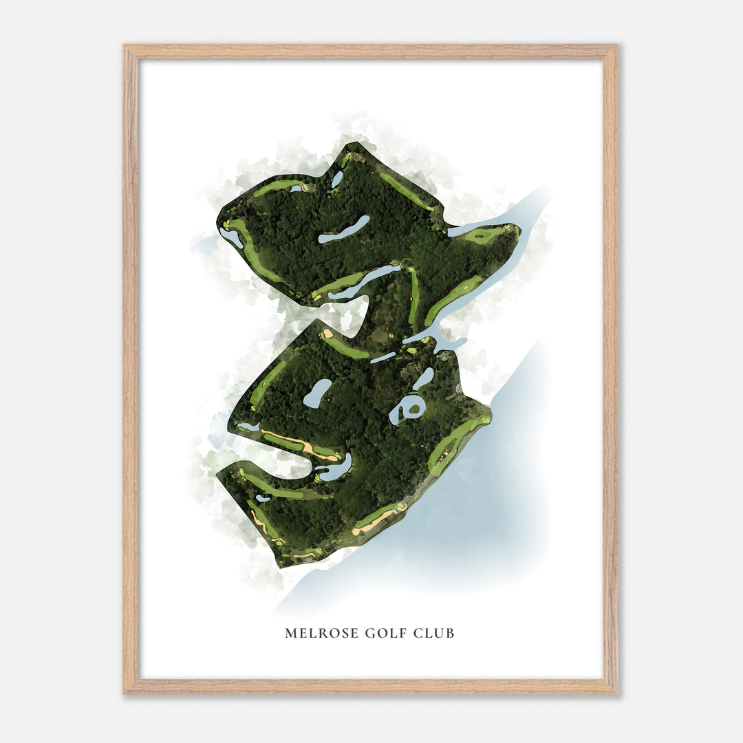 Print of Melrose Golf Club Classic Map