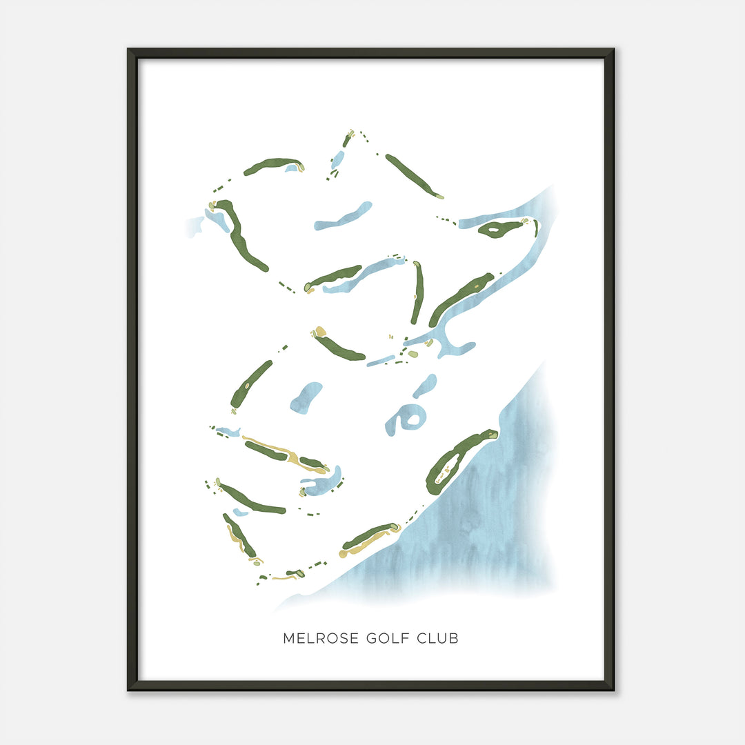Print of Melrose Golf Club Modern Map