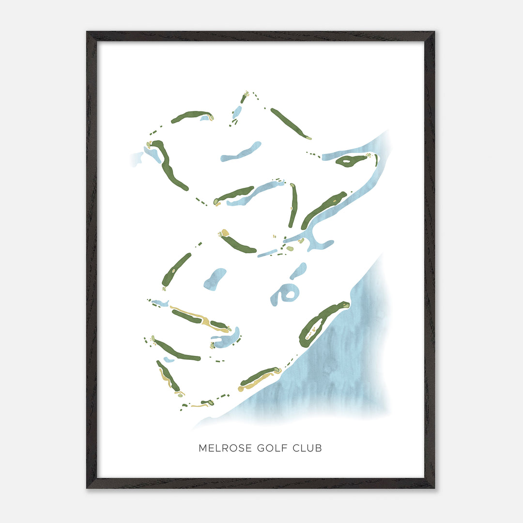 Print of Melrose Golf Club Modern Map