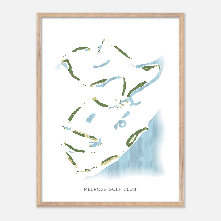 Print of Melrose Golf Club Modern Map