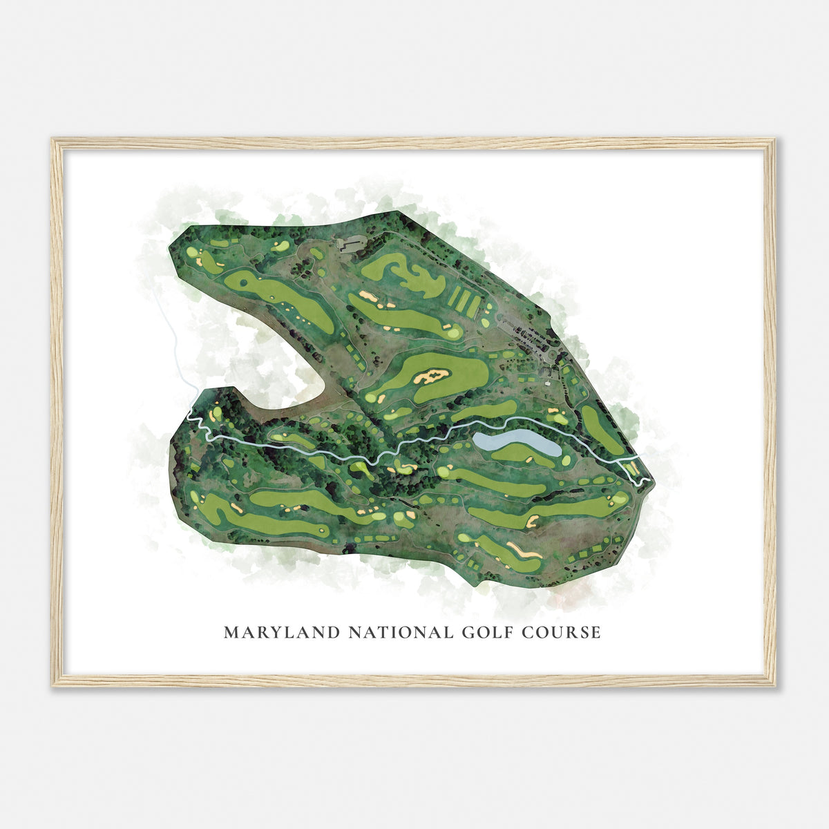 Print of Maryland National Golf Course Classic Map