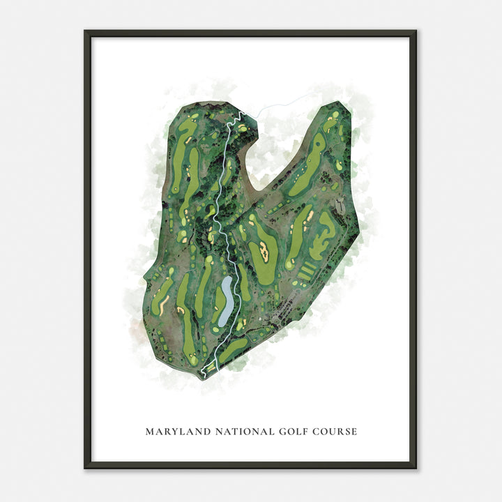 Print of Maryland National Golf Course Classic Map