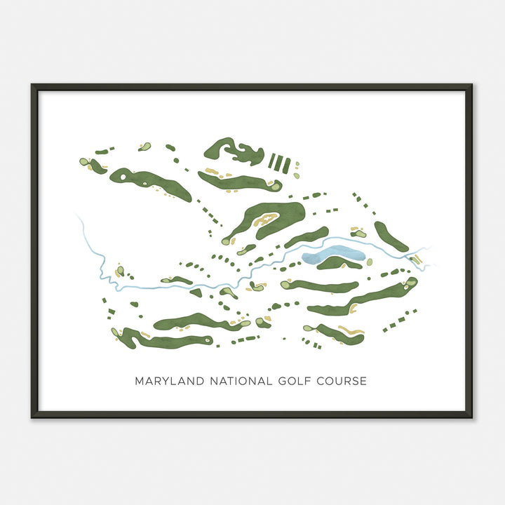 Print of Maryland National Golf Course Modern Map