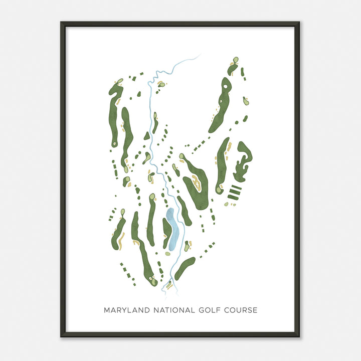 Print of Maryland National Golf Course Modern Map