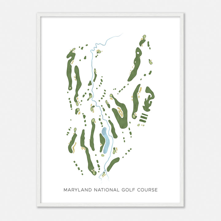 Print of Maryland National Golf Course Modern Map