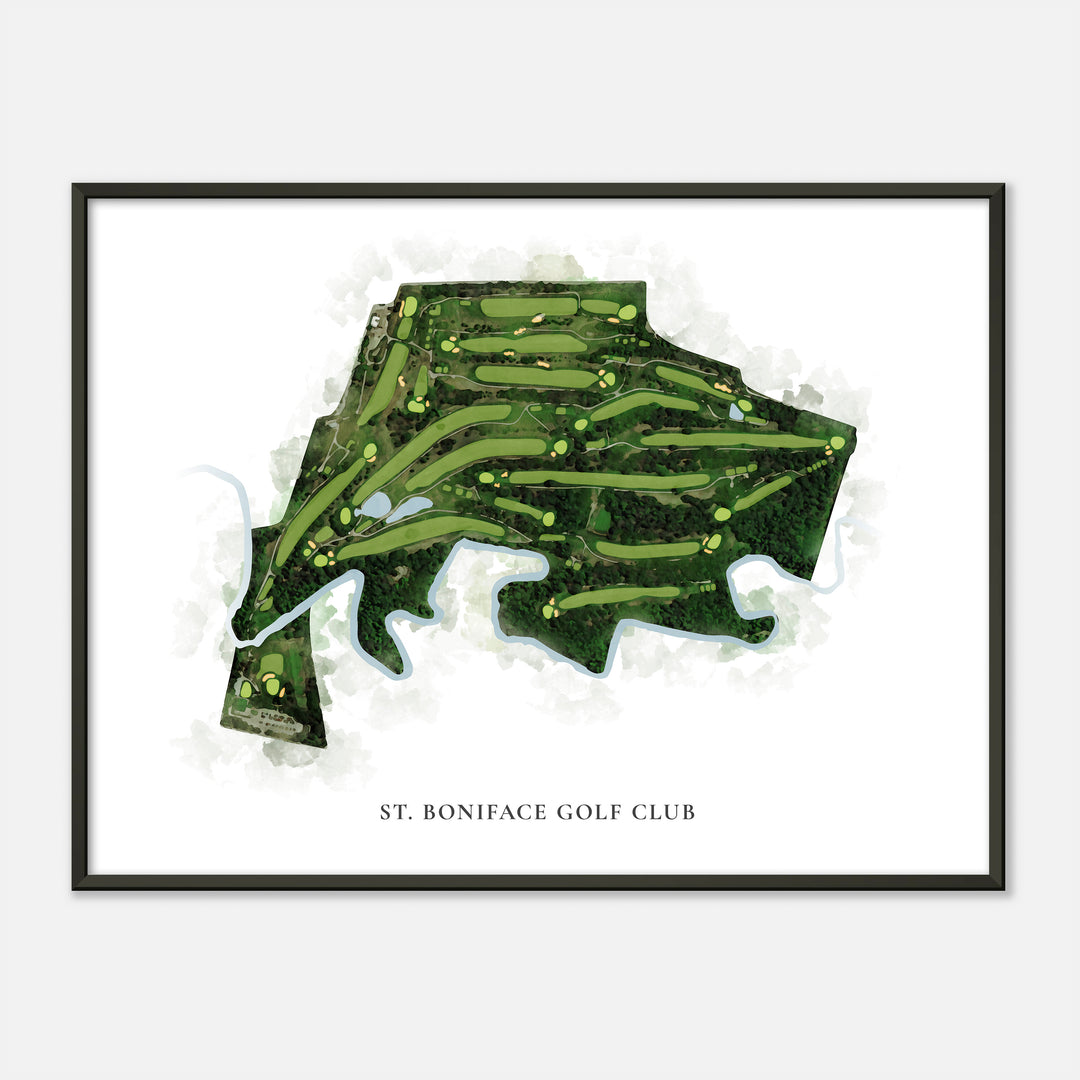 Print of St. Boniface Golf Club Classic Map
