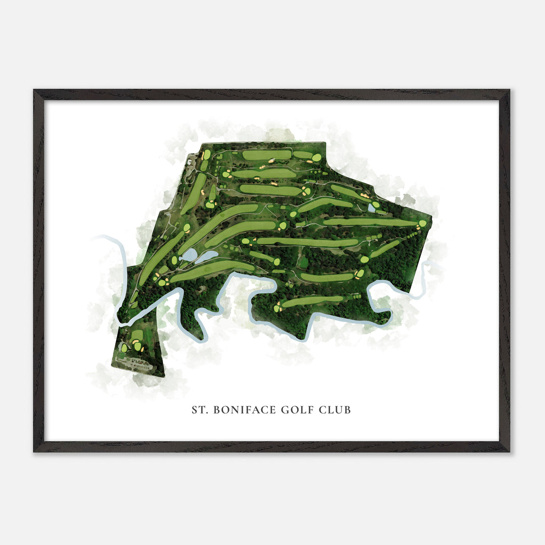 Print of St. Boniface Golf Club Classic Map