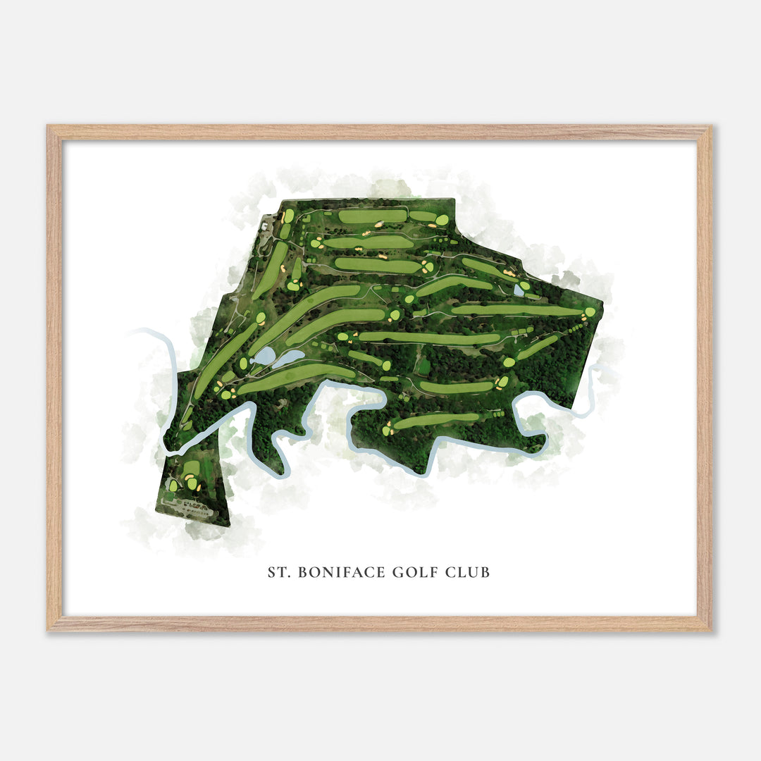 Print of St. Boniface Golf Club Classic Map
