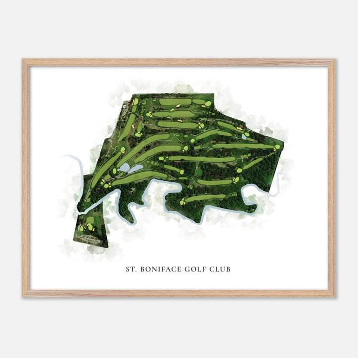 Print of St. Boniface Golf Club Classic Map
