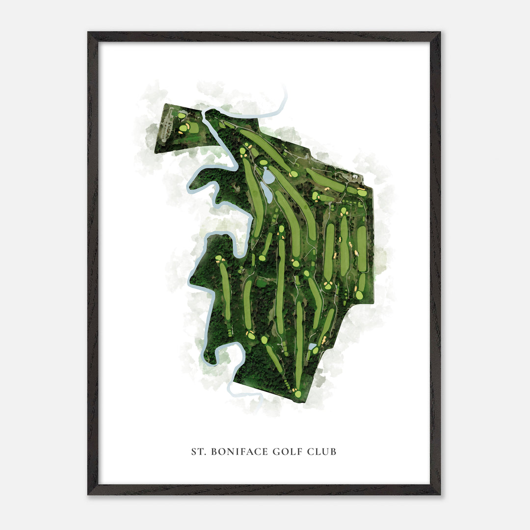 Print of St. Boniface Golf Club Classic Map