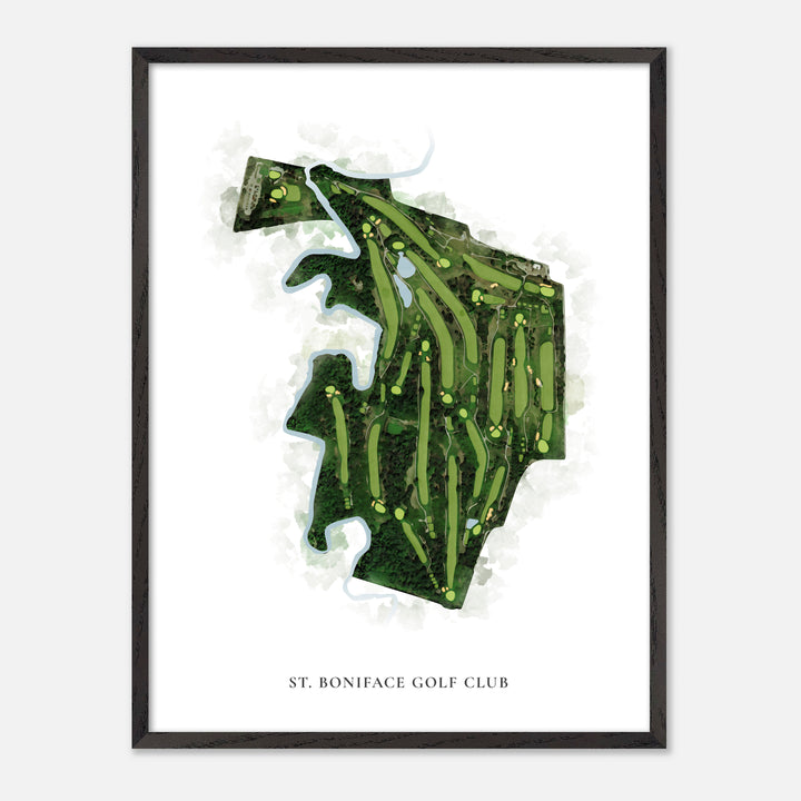 Print of St. Boniface Golf Club Classic Map