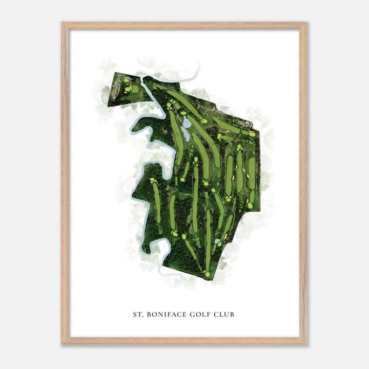 Print of St. Boniface Golf Club Classic Map