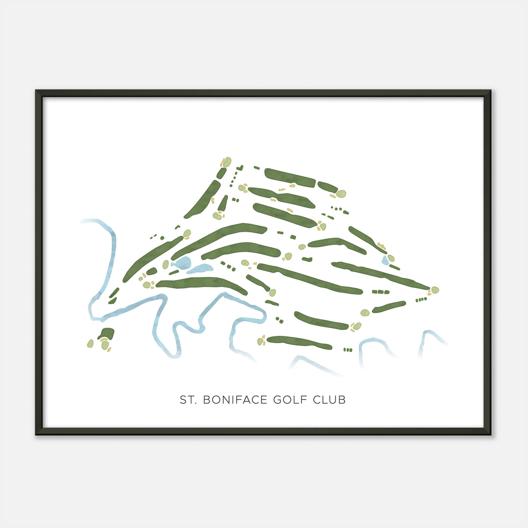 Print of St. Boniface Golf Club Modern Map