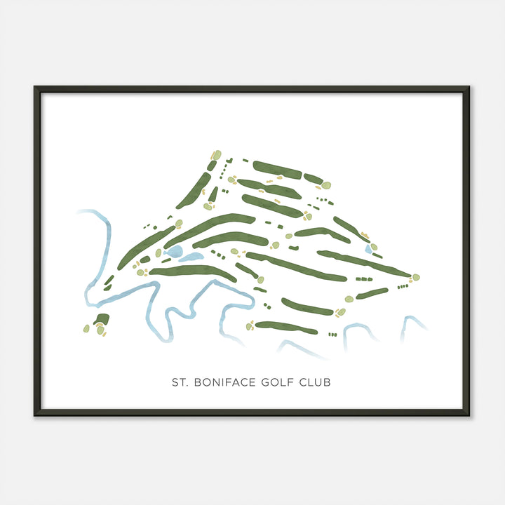 Print of St. Boniface Golf Club Modern Map