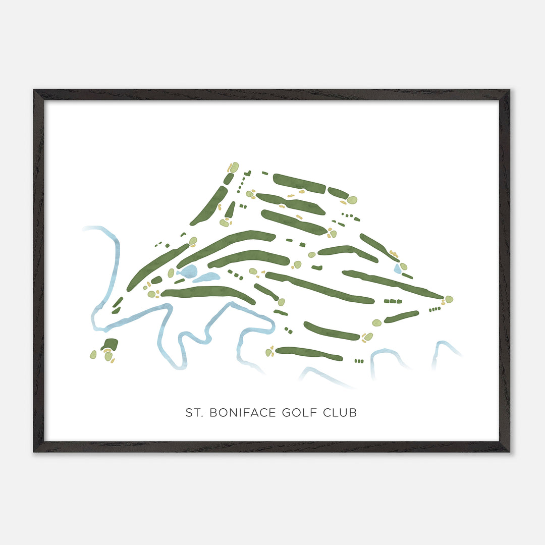 Print of St. Boniface Golf Club Modern Map