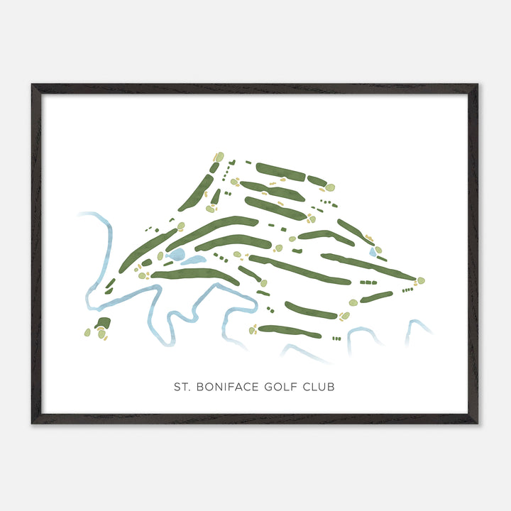 Print of St. Boniface Golf Club Modern Map