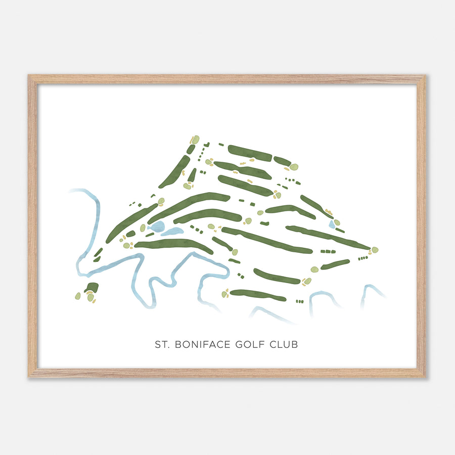 Print of St. Boniface Golf Club Modern Map