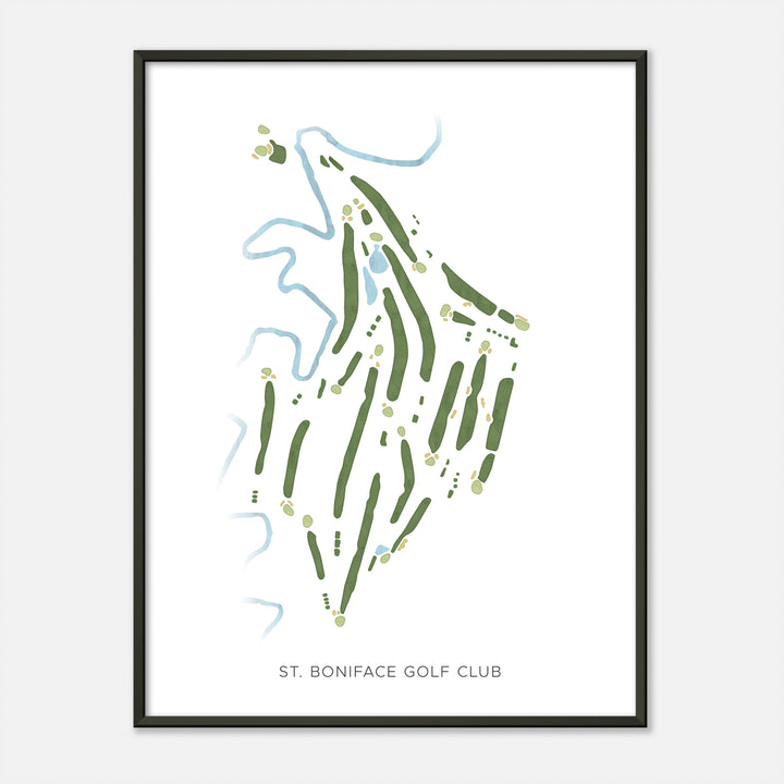 Print of St. Boniface Golf Club Modern Map