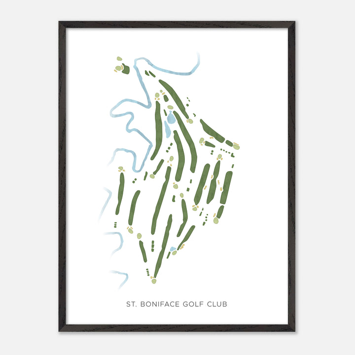 Print of St. Boniface Golf Club Modern Map