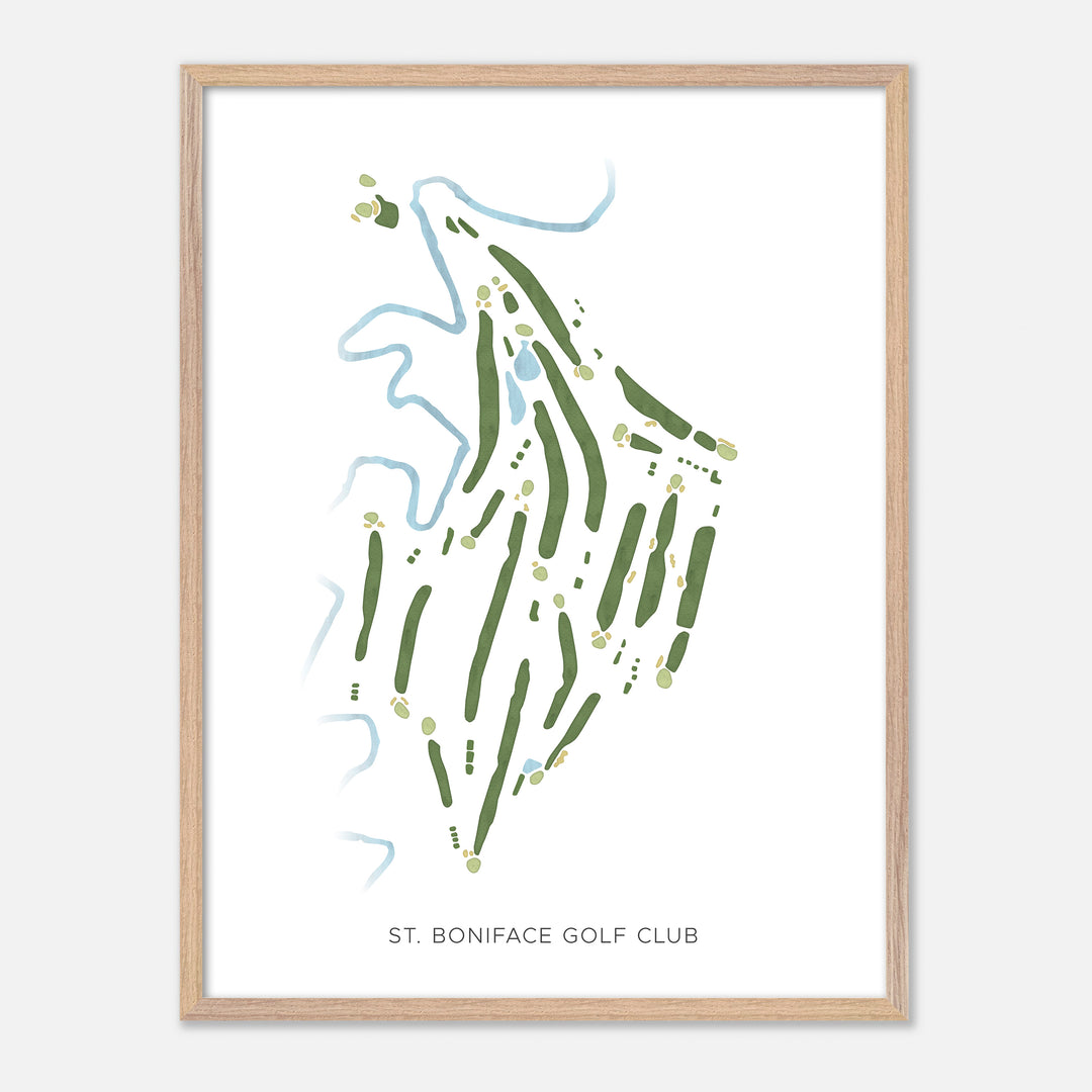 Print of St. Boniface Golf Club Modern Map