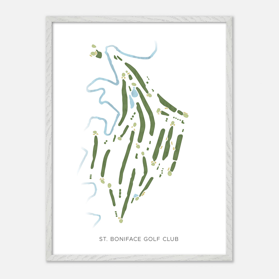 Print of St. Boniface Golf Club Modern Map