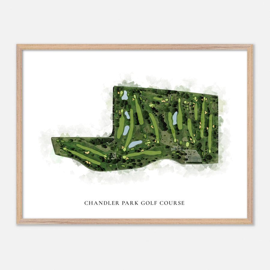Print of Chandler Park Golf Course Classic Map
