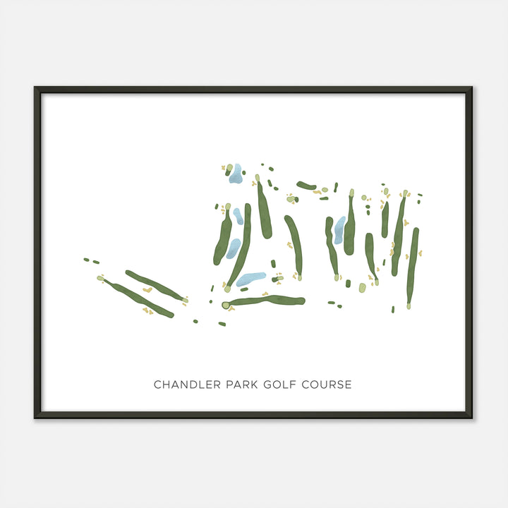 Print of Chandler Park Golf Course Modern Map