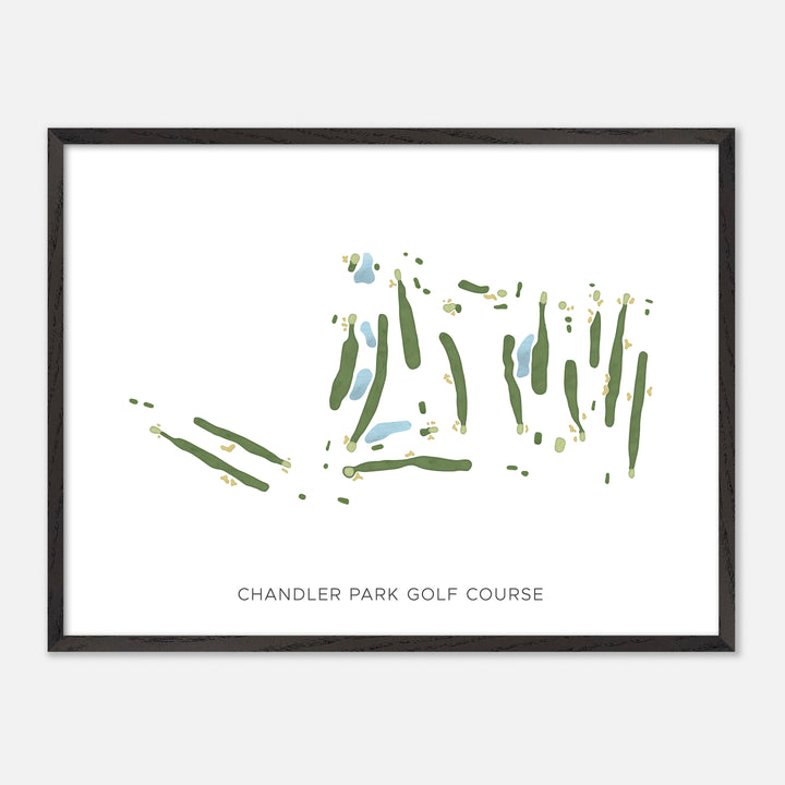 Print of Chandler Park Golf Course Modern Map