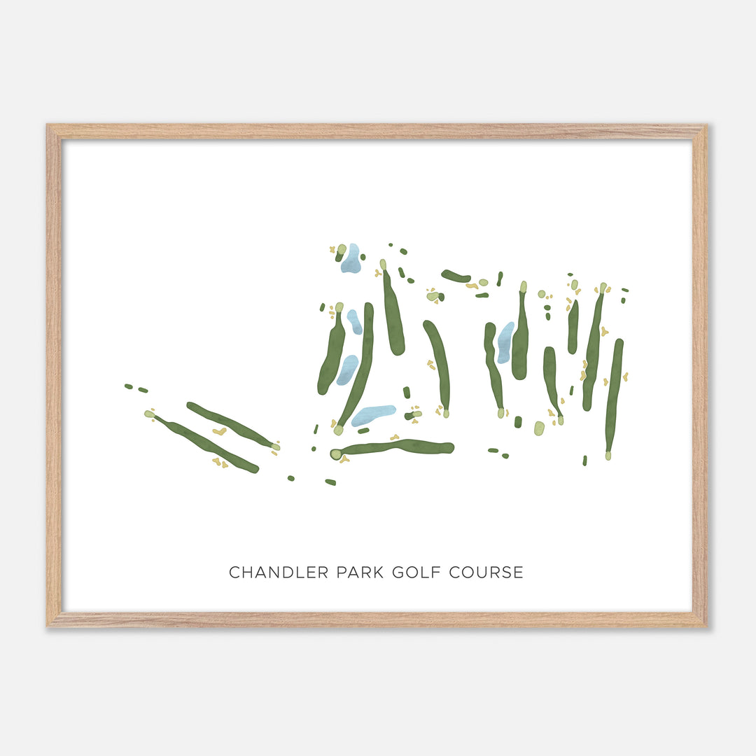 Print of Chandler Park Golf Course Modern Map