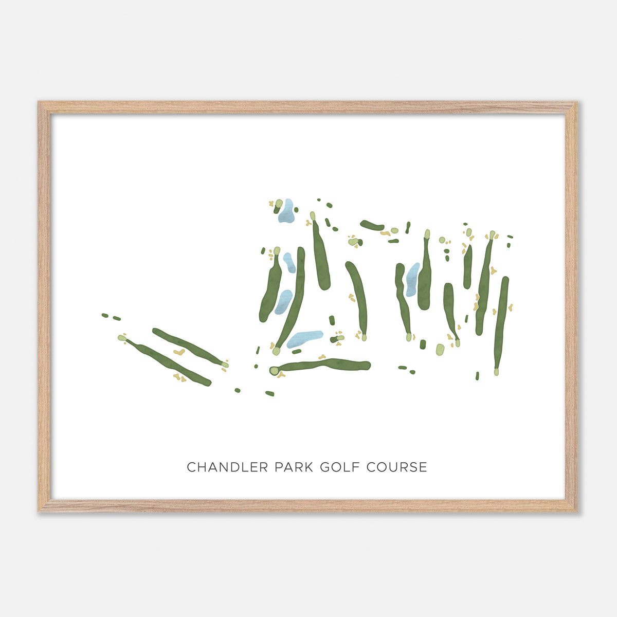 Print of Chandler Park Golf Course Modern Map