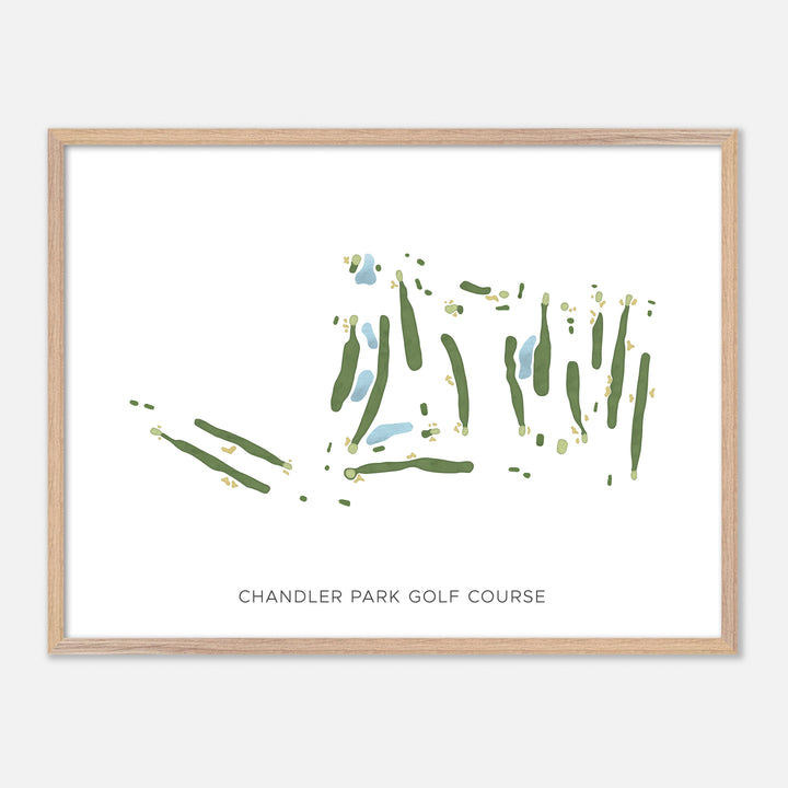 Print of Chandler Park Golf Course Modern Map