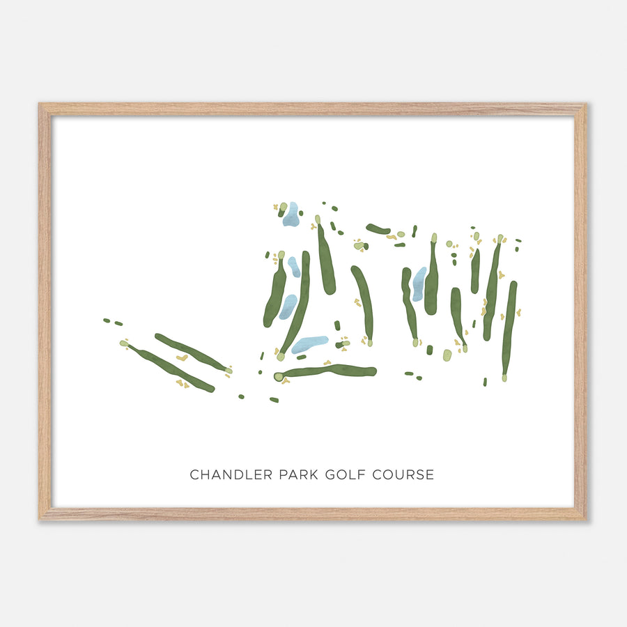 Print of Chandler Park Golf Course Modern Map