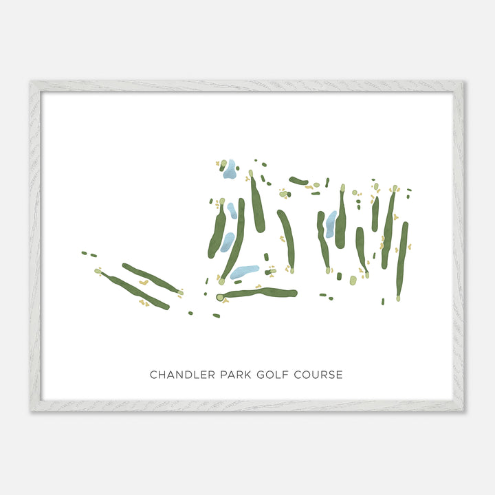 Print of Chandler Park Golf Course Modern Map