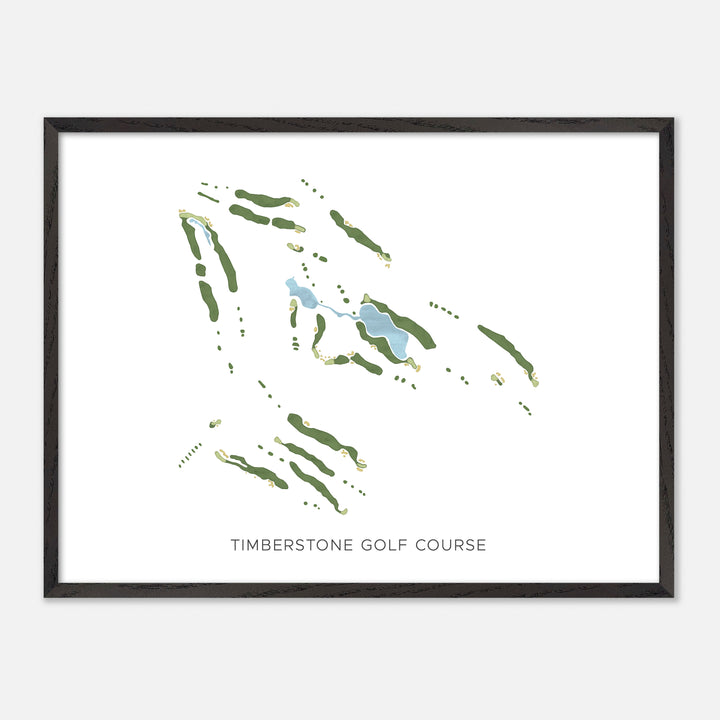 Print of Timberstone Golf Course Modern Map