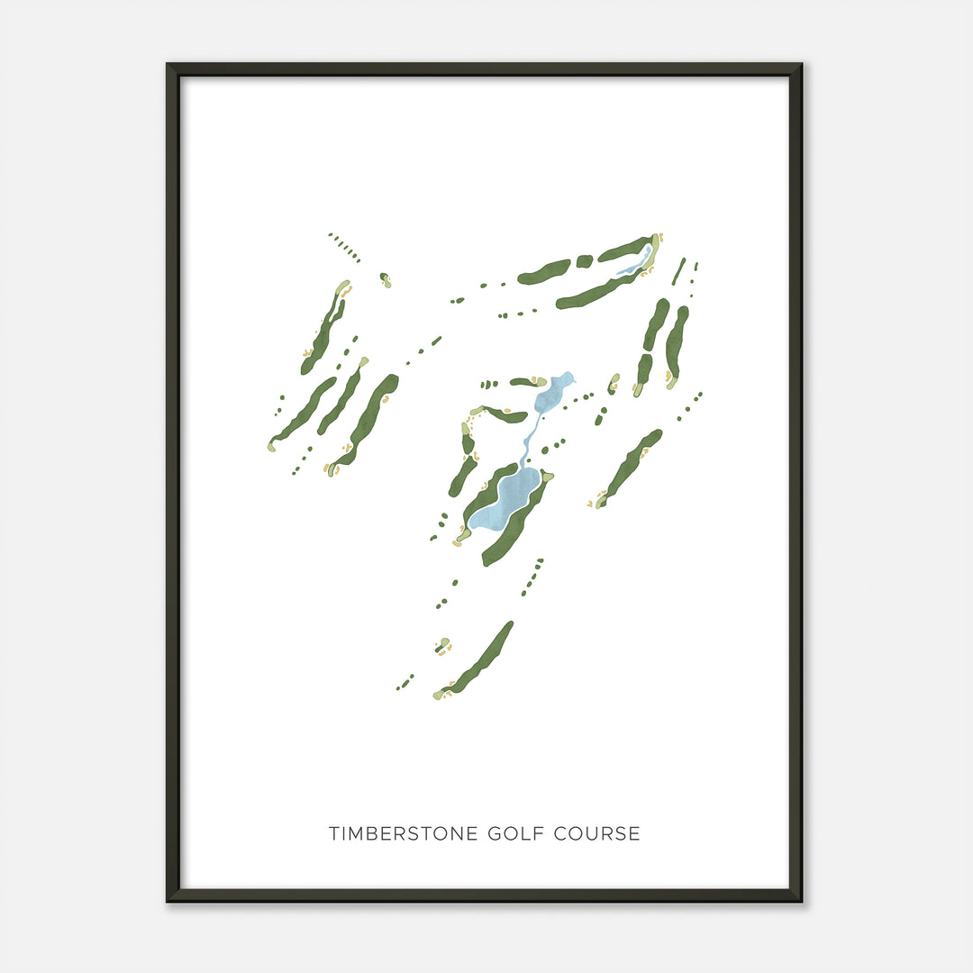 Print of Timberstone Golf Course Modern Map
