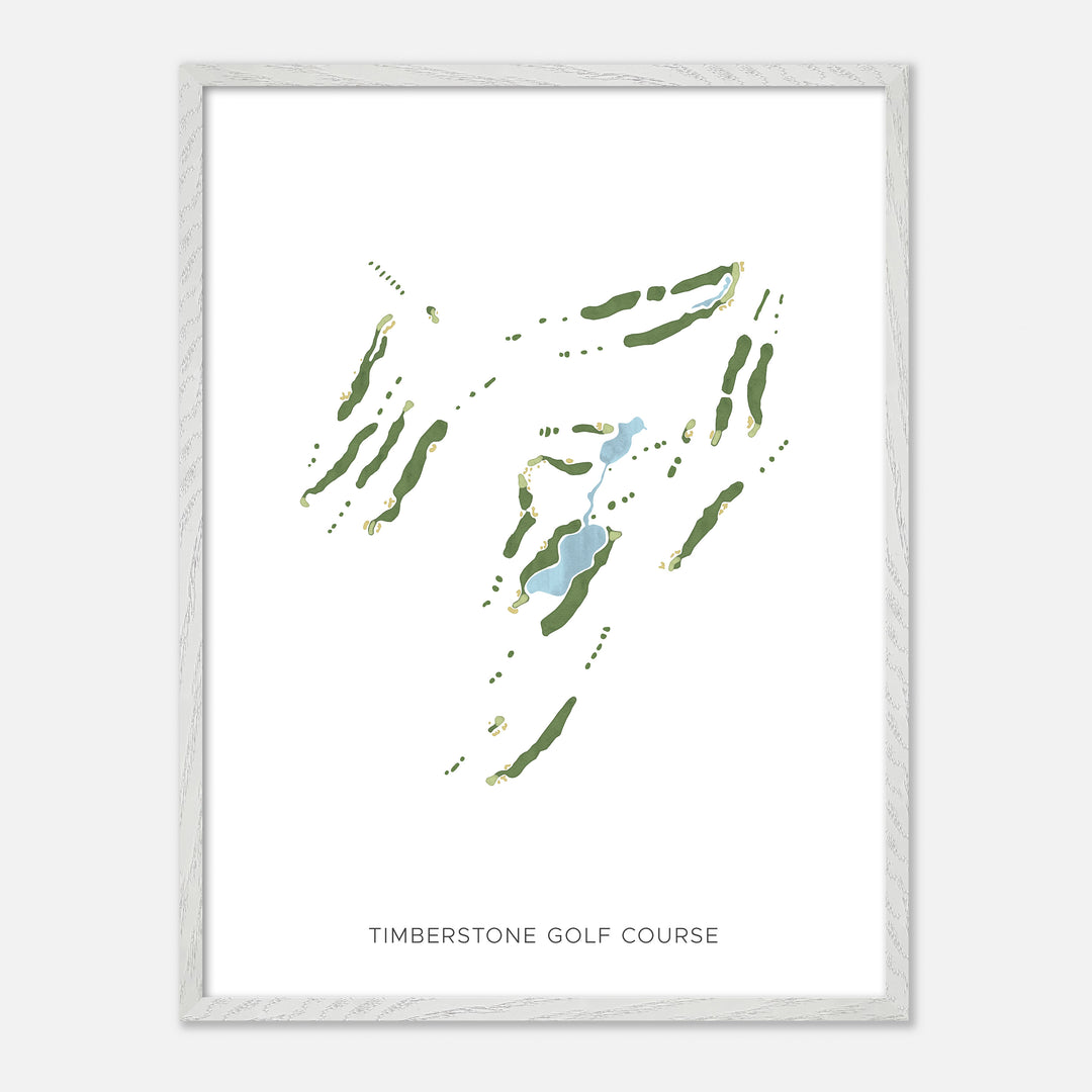 Print of Timberstone Golf Course Modern Map