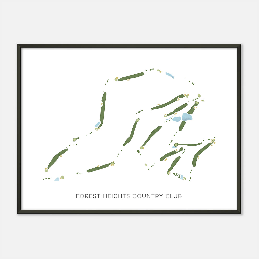 Print of Forest Heights Country Club Modern Map