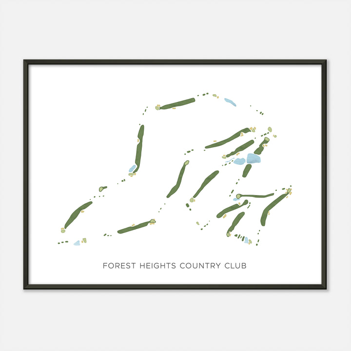 Print of Forest Heights Country Club Modern Map