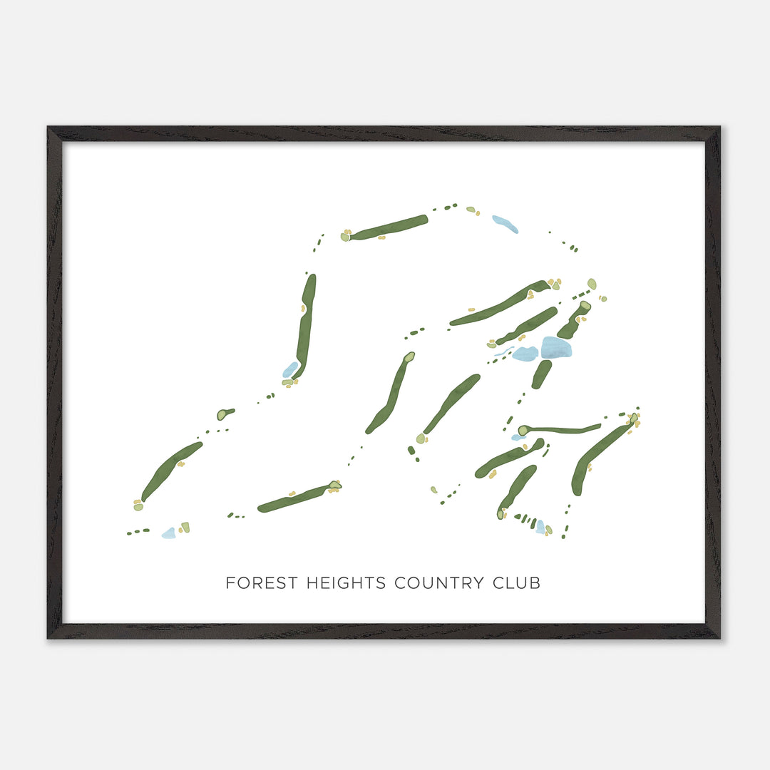 Print of Forest Heights Country Club Modern Map