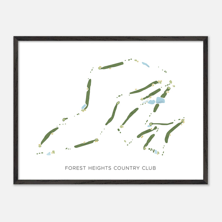 Print of Forest Heights Country Club Modern Map
