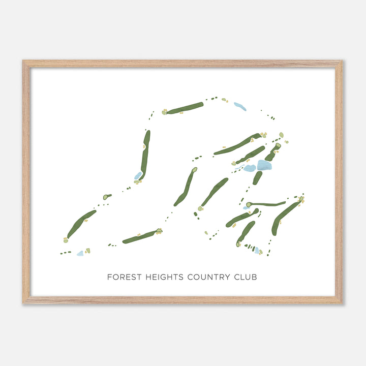 Print of Forest Heights Country Club Modern Map