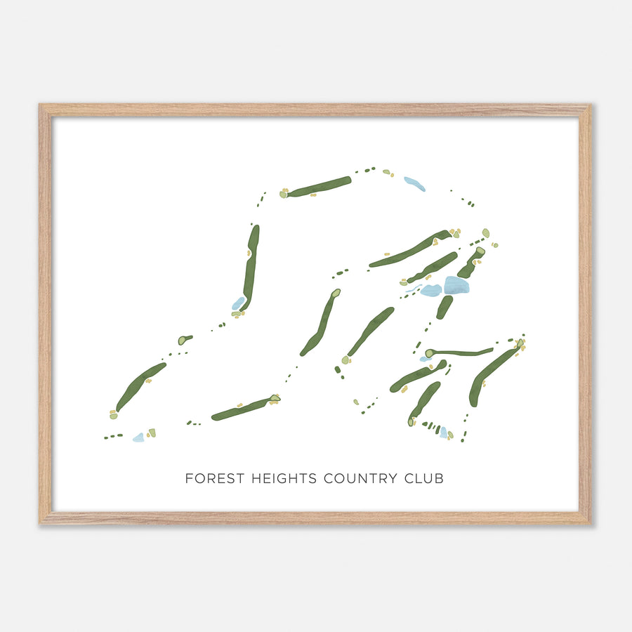 Print of Forest Heights Country Club Modern Map